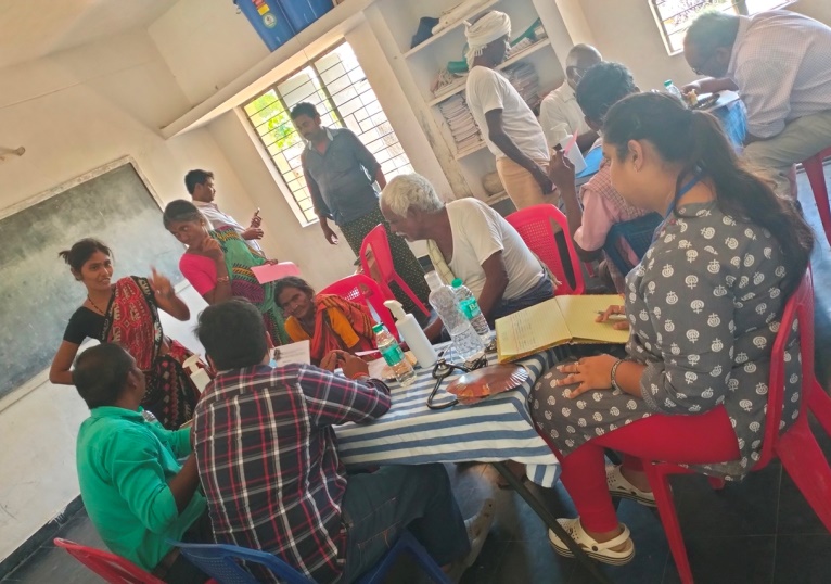 Health Camp at Venkatampalem organized by SBMCHRI, Tirupati.